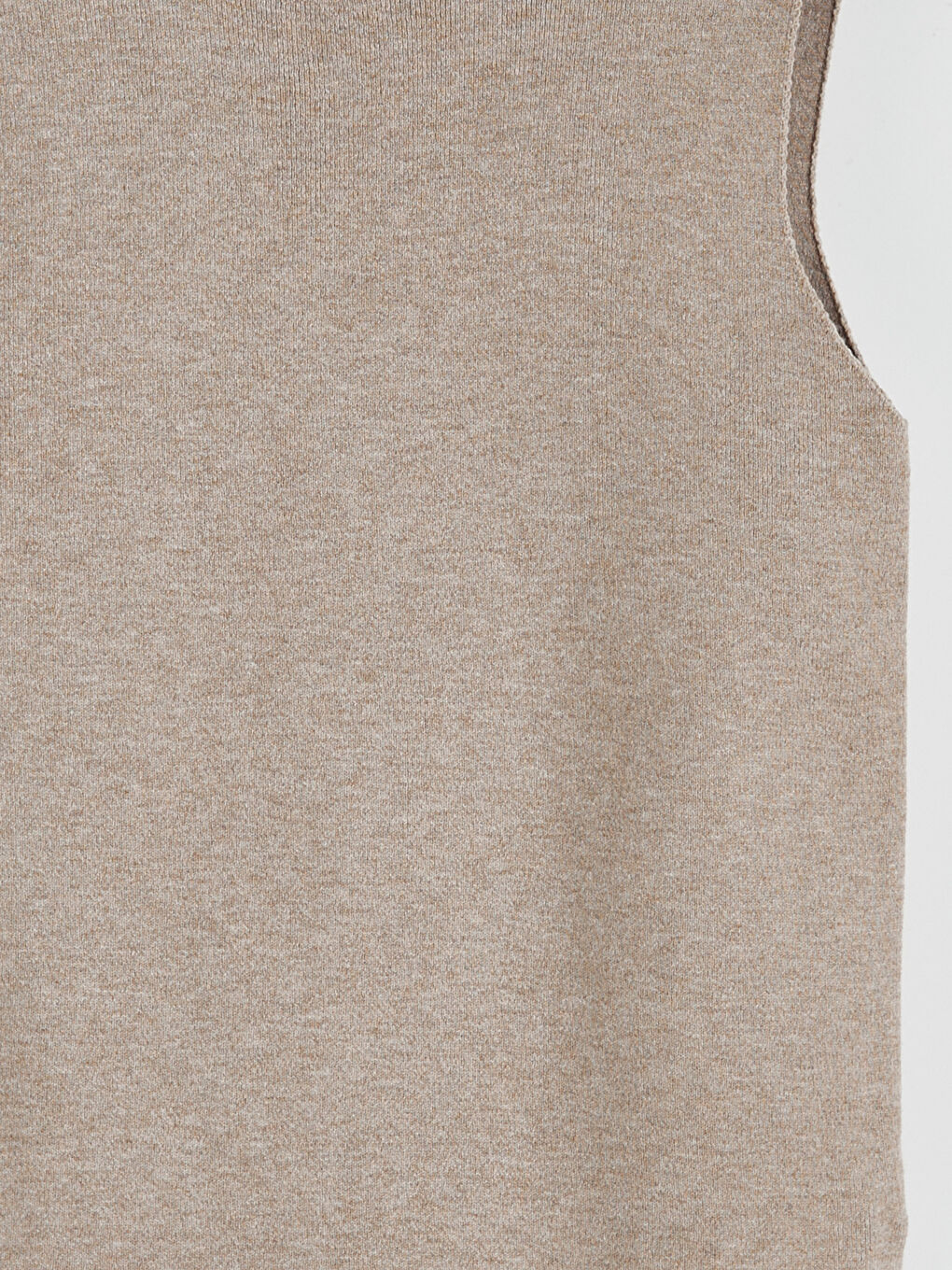 Bej Yarım Balıkçı Yaka Kadın Triko Süveter	-5