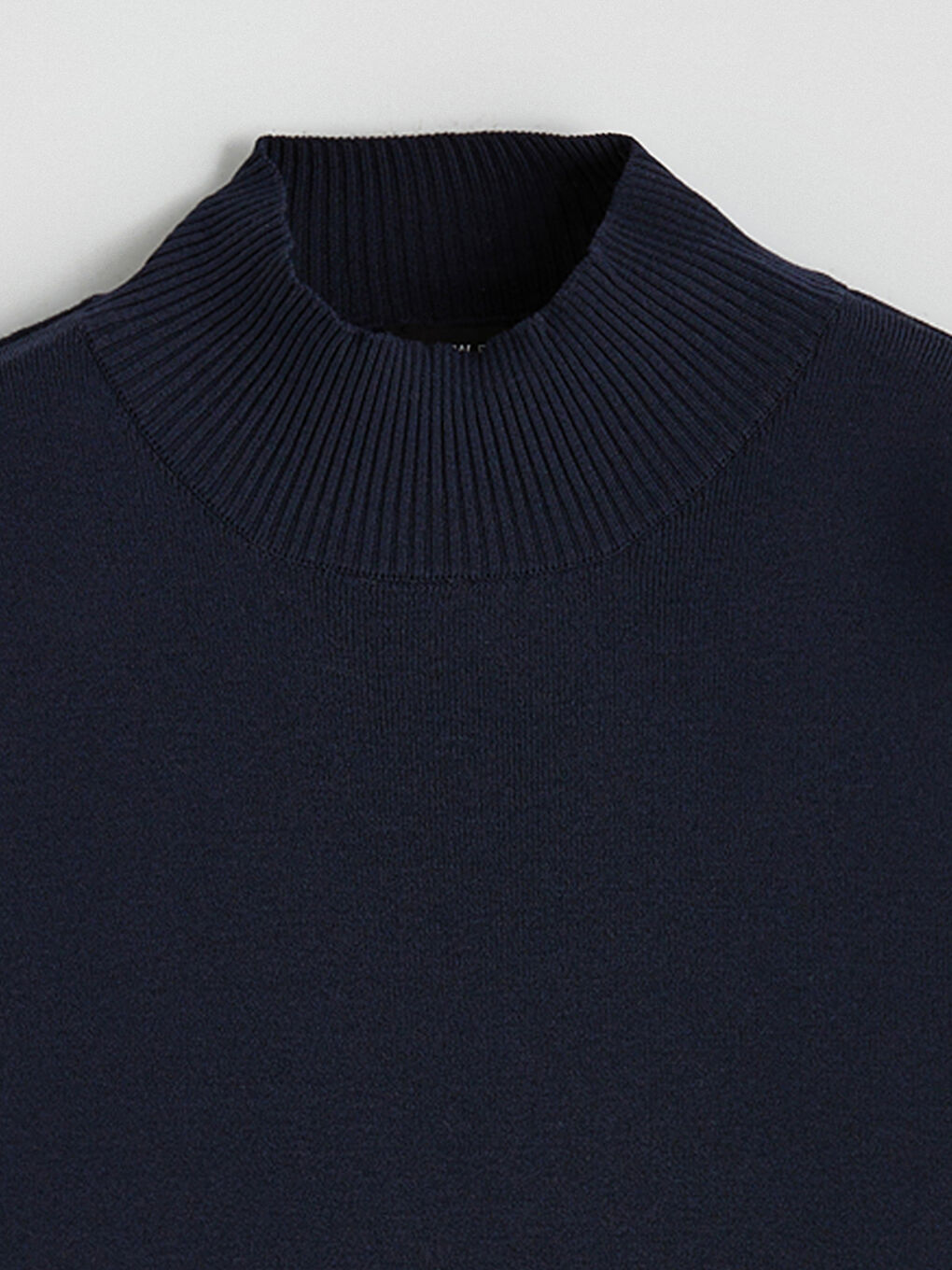 Lacivert Yarım Balıkçı Yaka Kadın Triko Süveter	-5