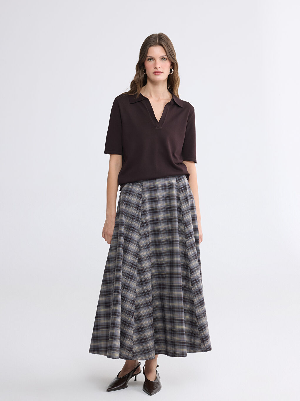 Polo Collar Women's Knitwear Sweater-1