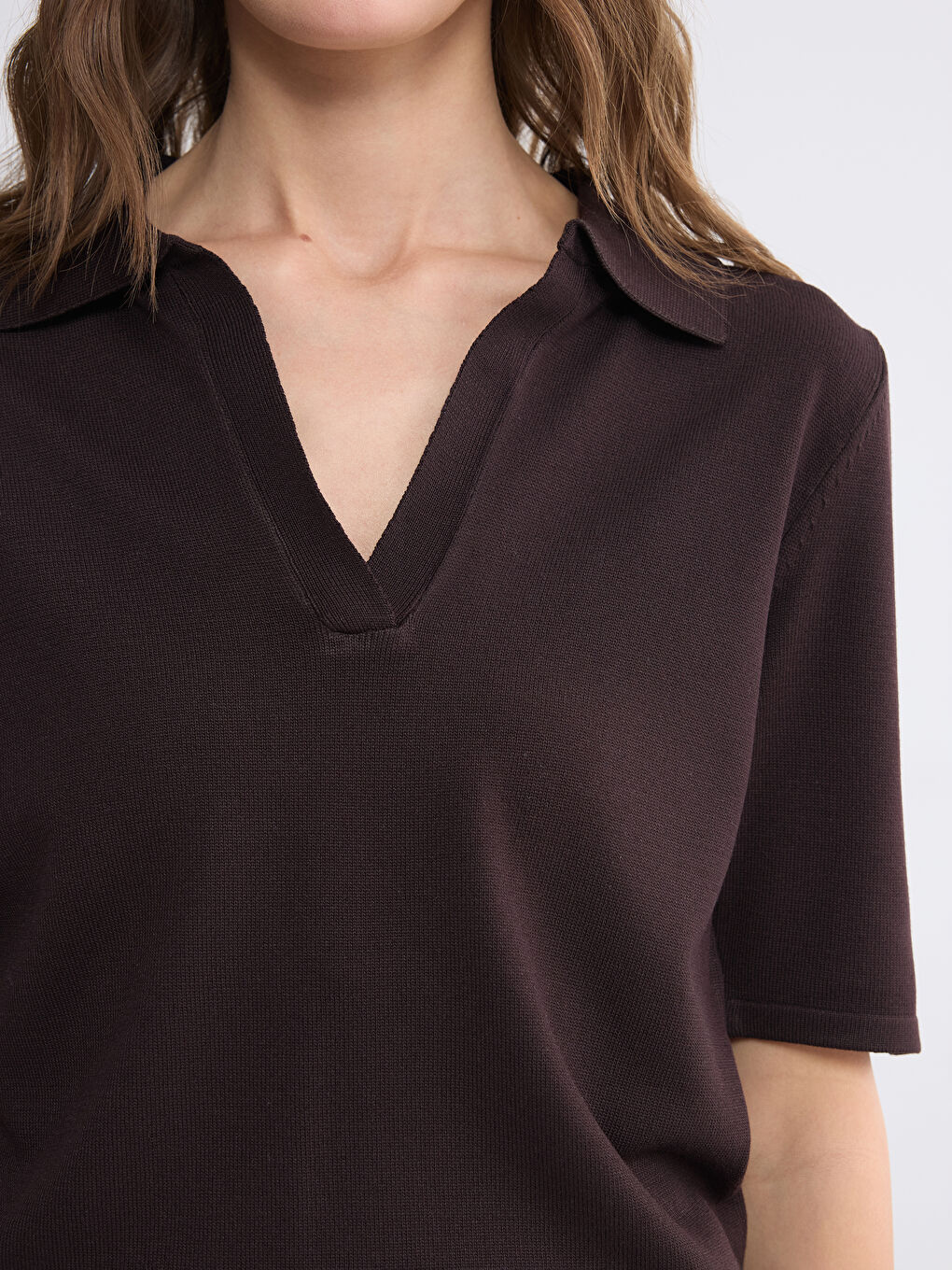 Polo Collar Women's Knitwear Sweater-2