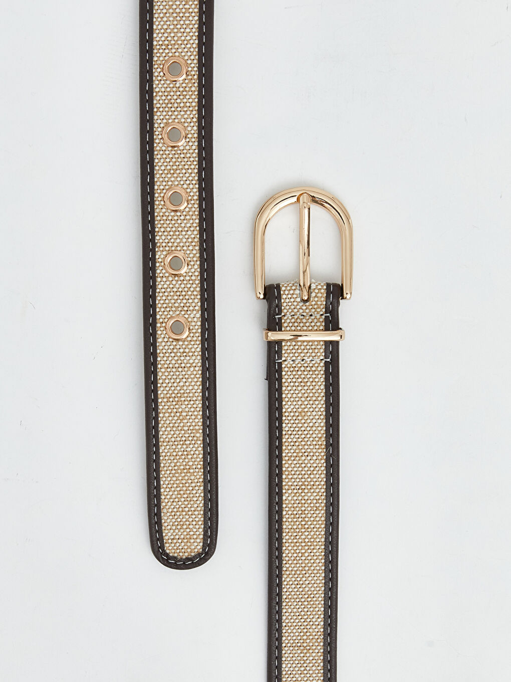 Женский ремень с металлической пряжкой и плетеным дизайном-2