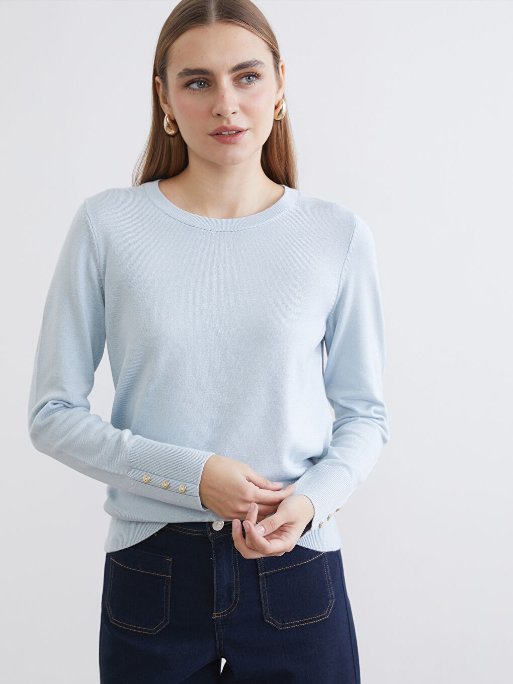 Mavi Bisiklet Yaka Kadın Triko Kazak