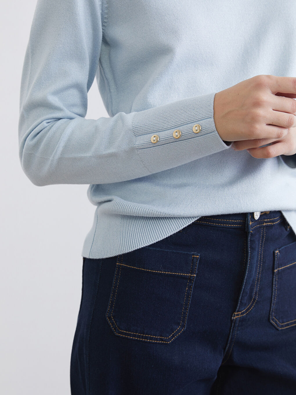 Mavi Bisiklet Yaka Kadın Triko Kazak-2