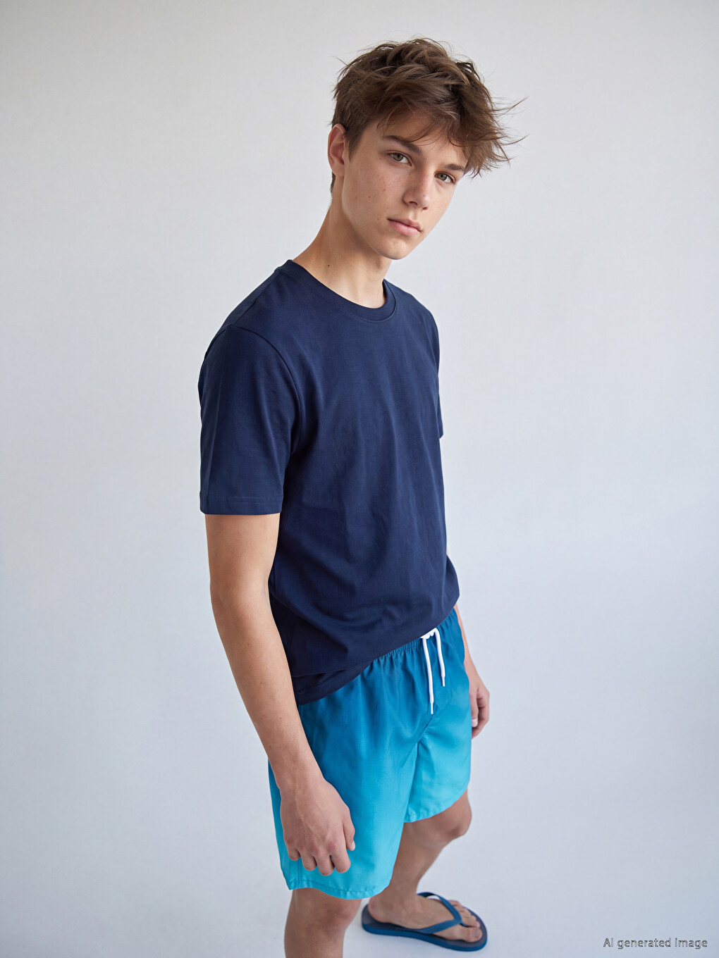 Gradient Patterned Boys' Swimming Shorts