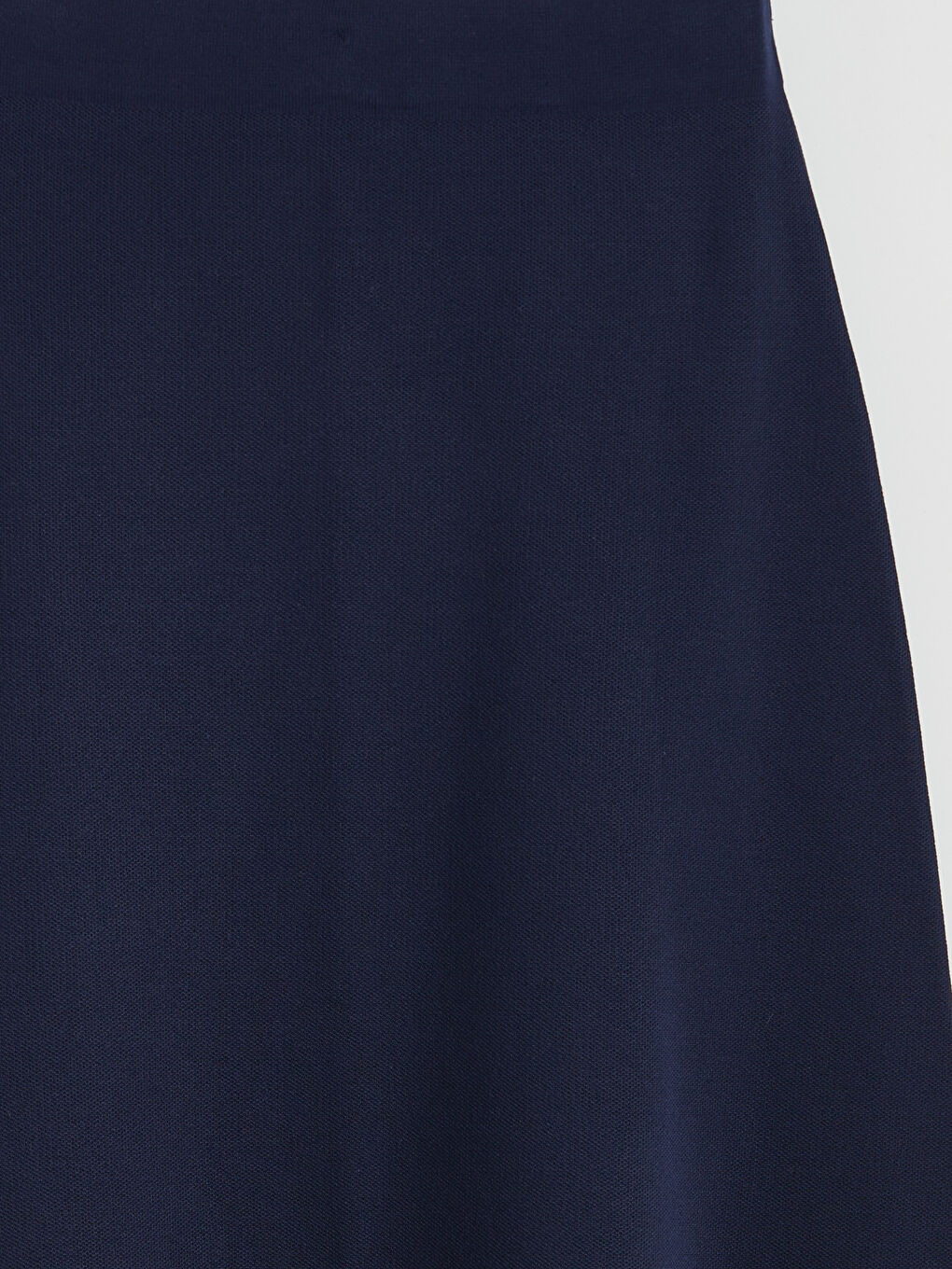 Lacivert Beli Lastikli Triko Etek-5