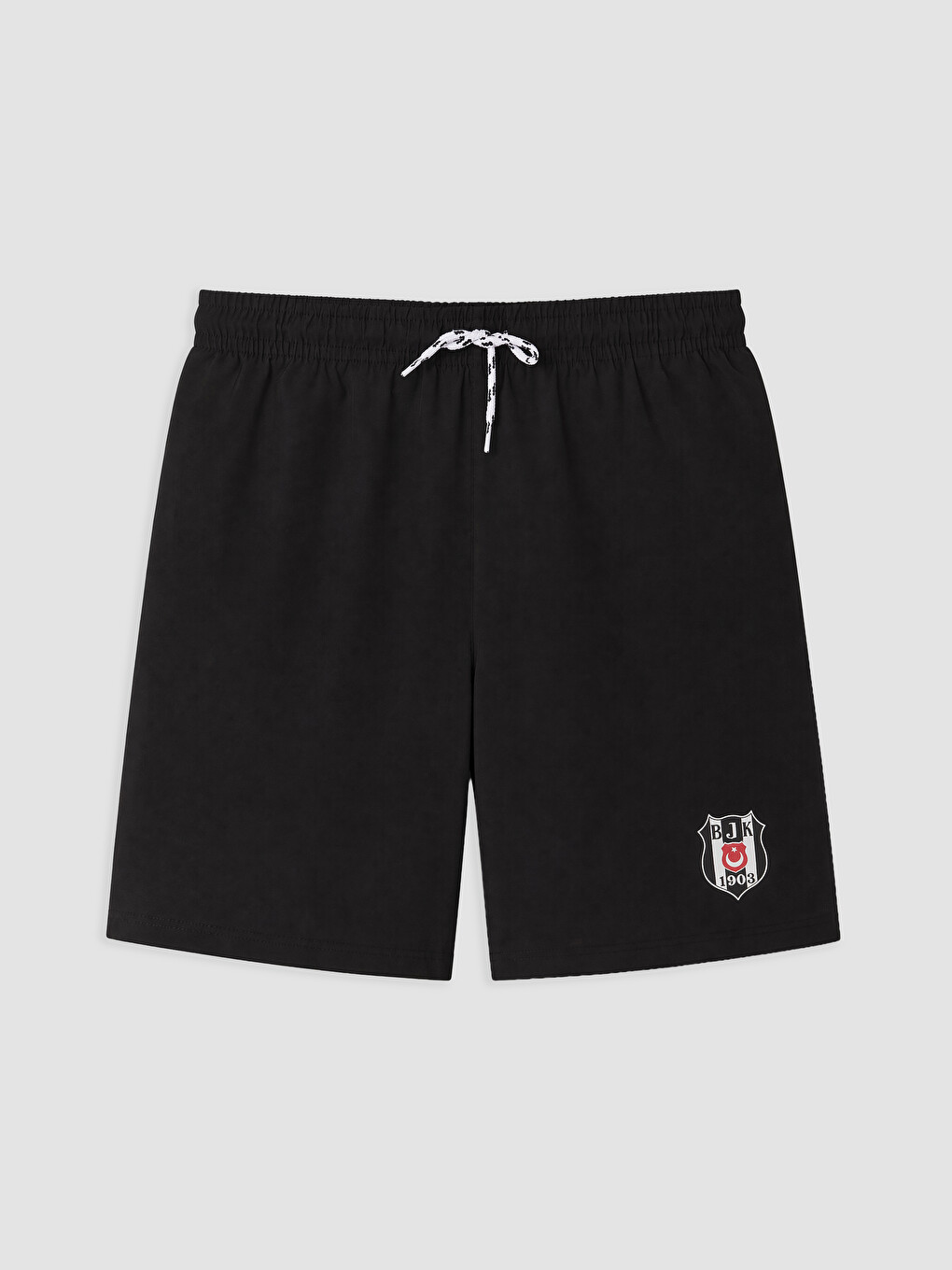 Siyah Beşiktaş Baskılı Erkek Çocuk Deniz Şortu