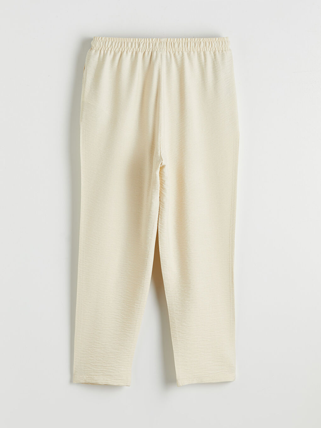 Elastic Waist Textured Women's Trousers-3