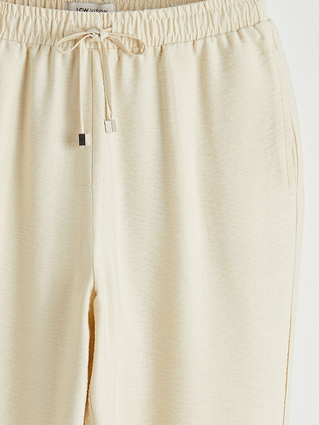 Elastic Waist Textured Women's Trousers-4