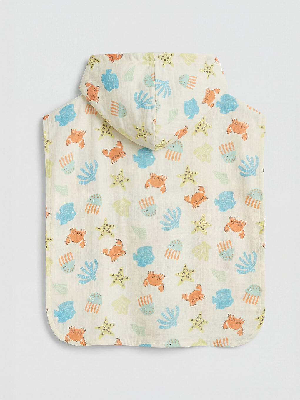 Sarı Baskılı Erkek Bebek Panço Havlu-1