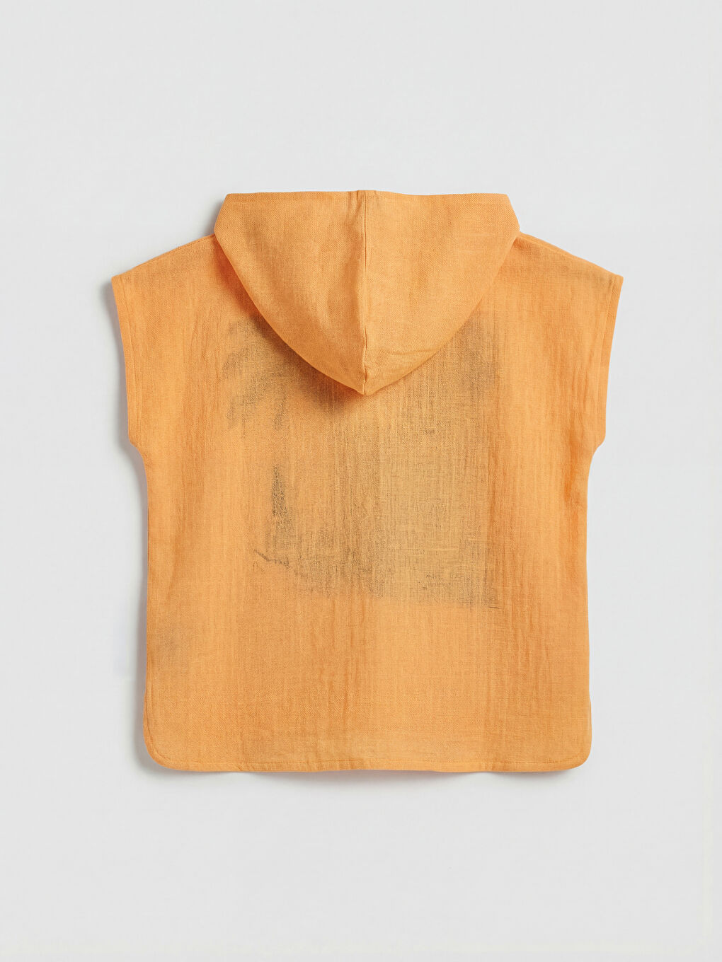 Turuncu Baskılı Erkek Bebek Panço Havlu-1