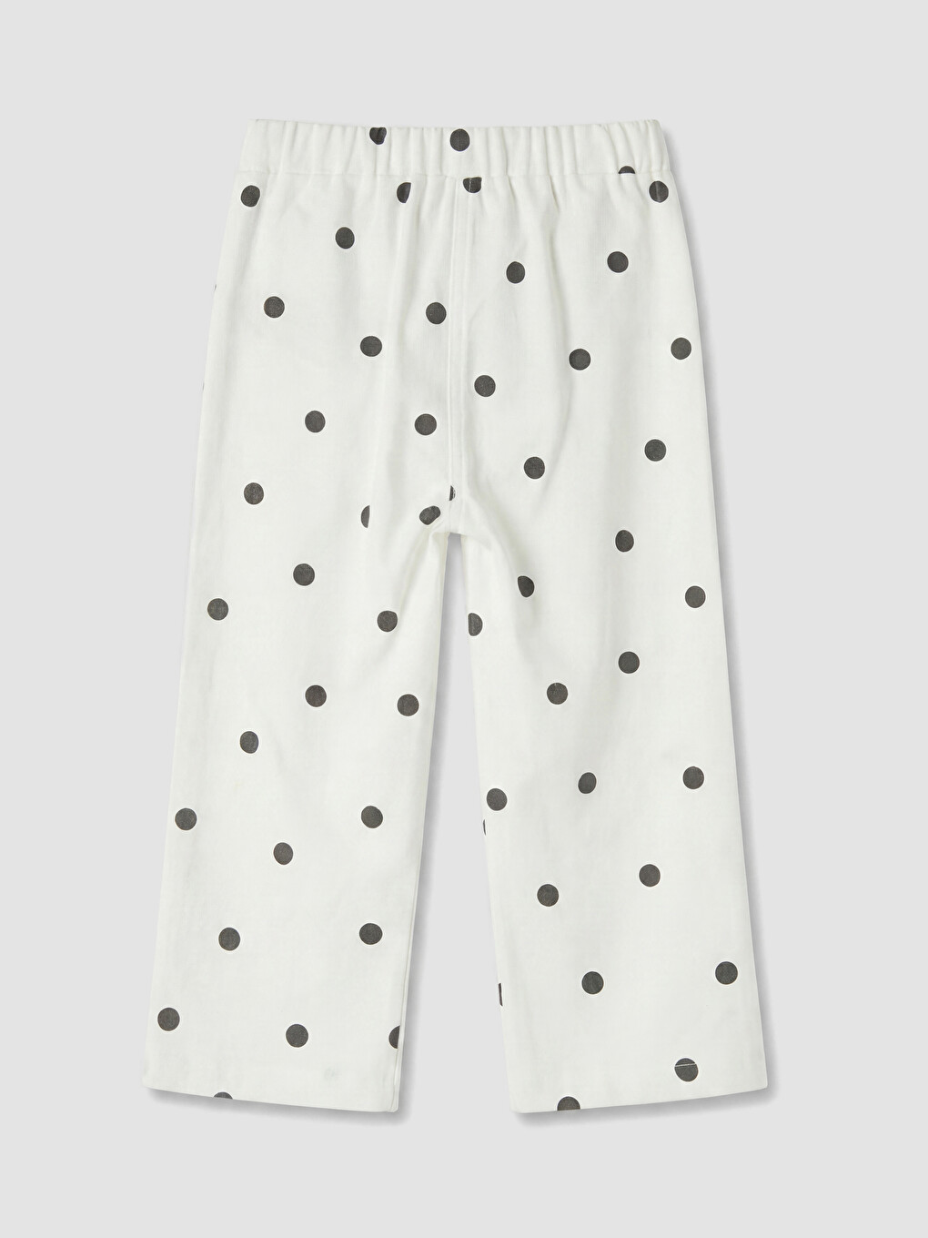 Bej Puantiyeli Kız Bebek Gabardin Pantolon-2