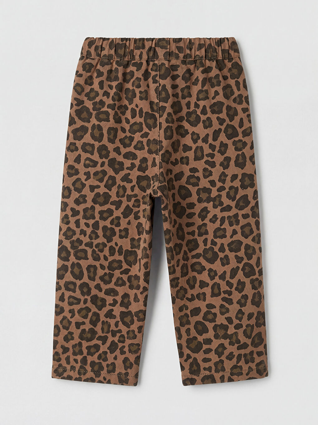 Kahverengi Regular Fit Kız Bebek Gabardin Pantolon-1