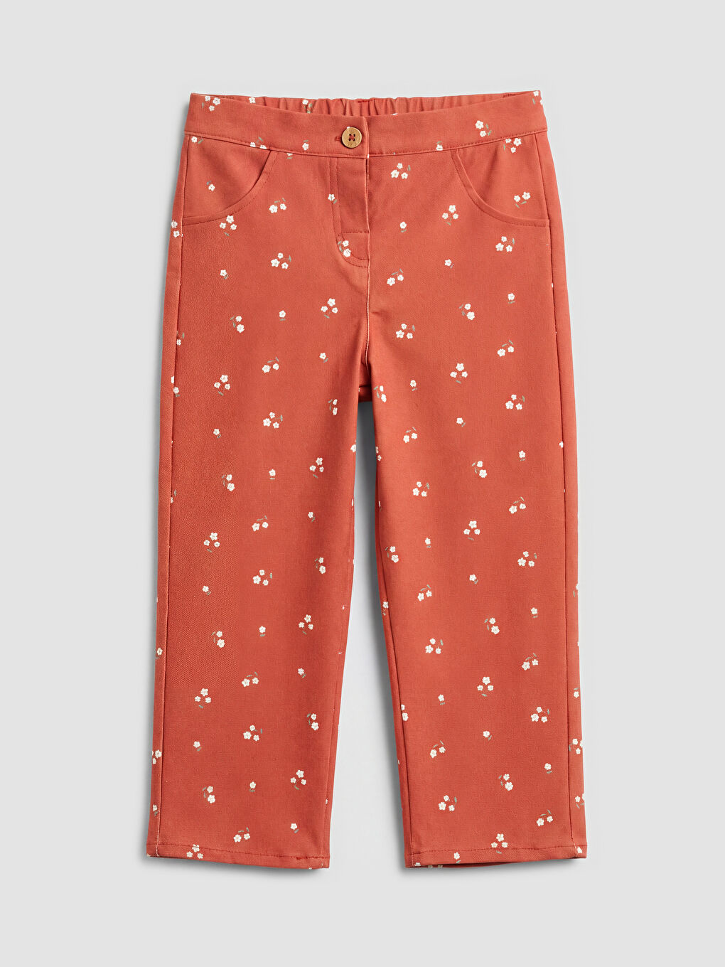 Floral Baby Girls' Gabardine Trousers-1