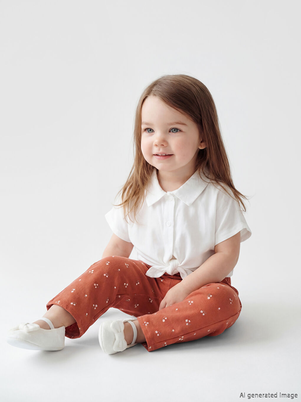Floral Baby Girls' Gabardine Trousers