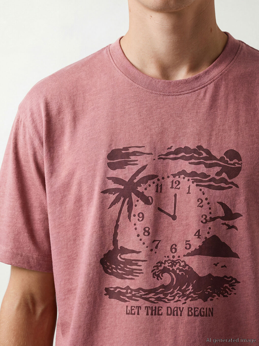 Pembe  Baskılı Erkek Şortlu Pijama Takımı-2