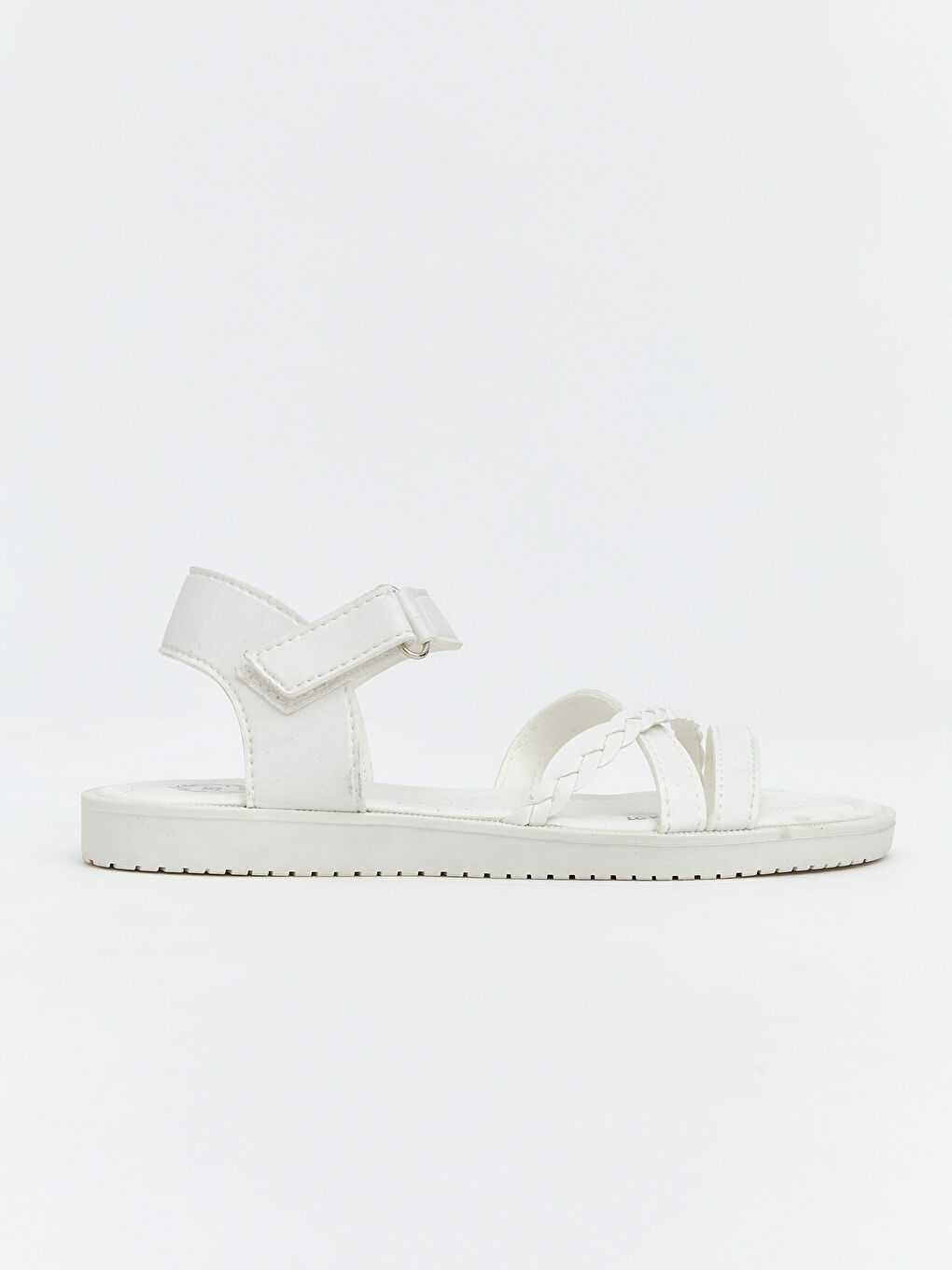 Beyaz Çapraz Bantlı Kız Çocuk Sandalet-1