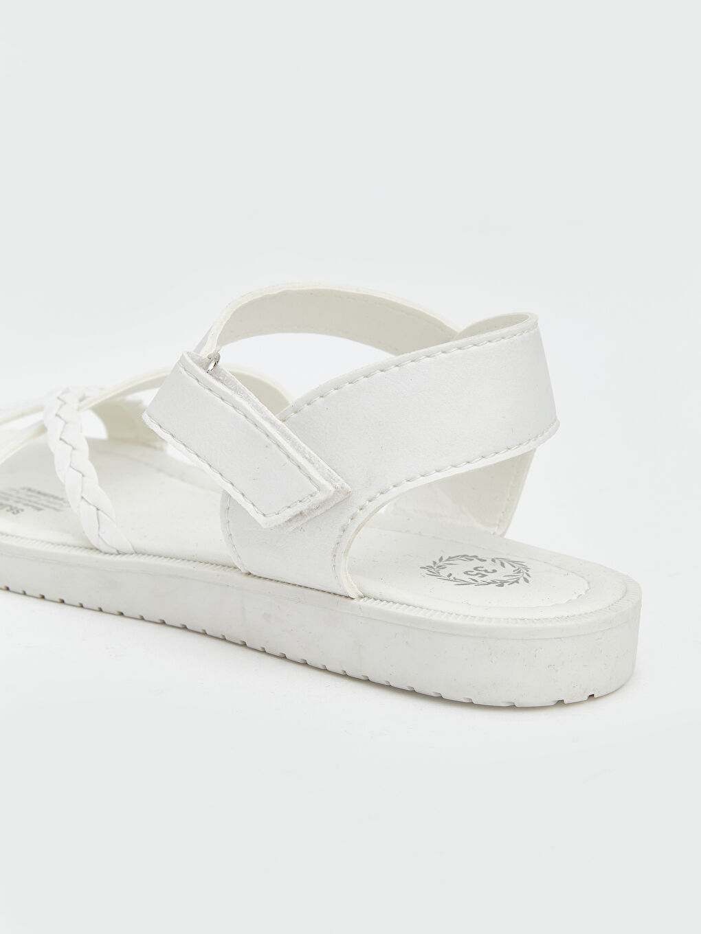 Beyaz Çapraz Bantlı Kız Çocuk Sandalet-4