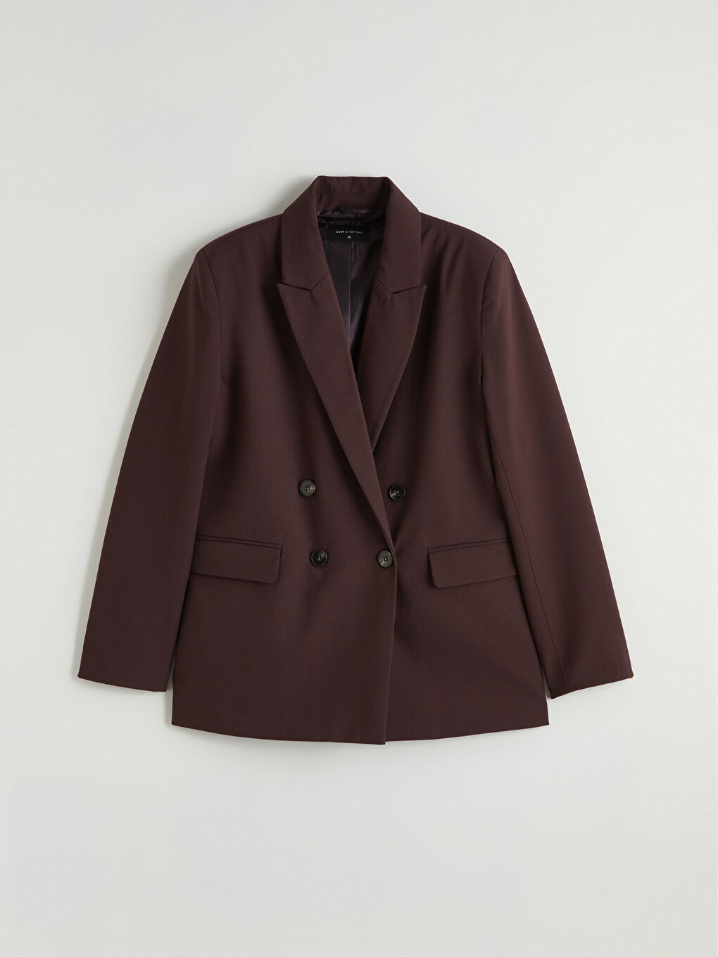 Bordo Kruvaze Yaka Kadın Blazer Ceket-5