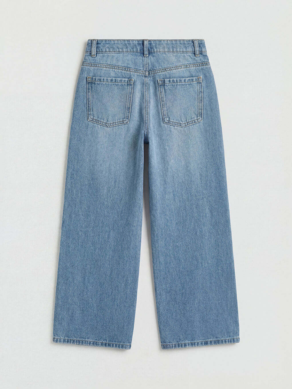 Wideleg Kız Çocuk Jean Pantolon-1