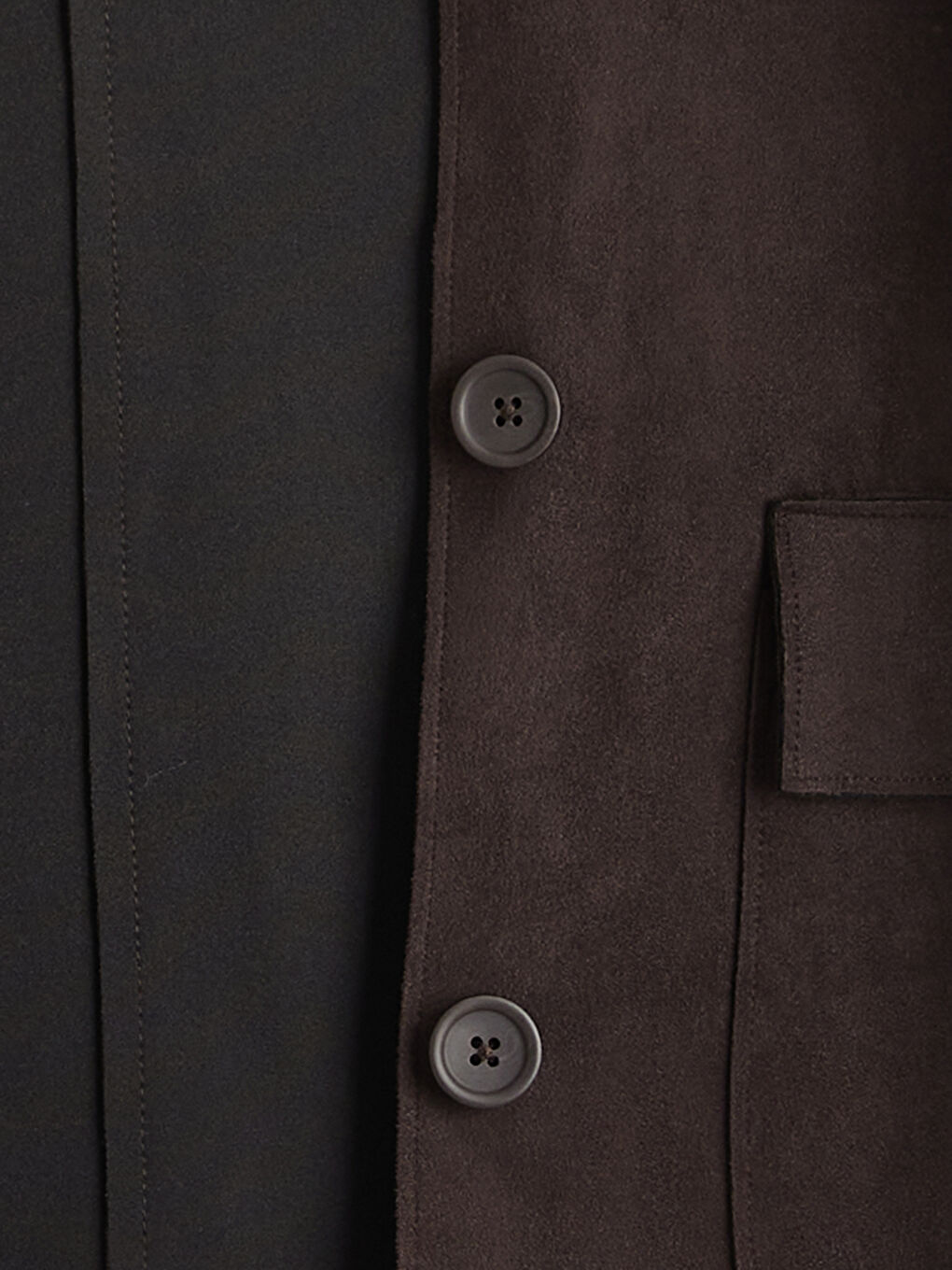 Kahverengi Süet Görünümlü Kadın Gömlek Ceket-5