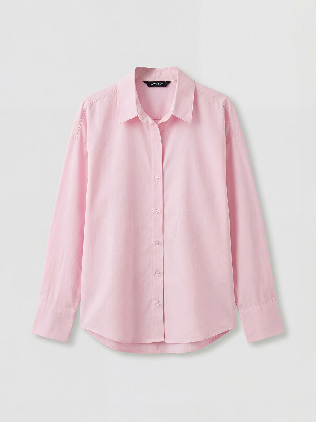 Pembe Poplin Kadın Gömlek