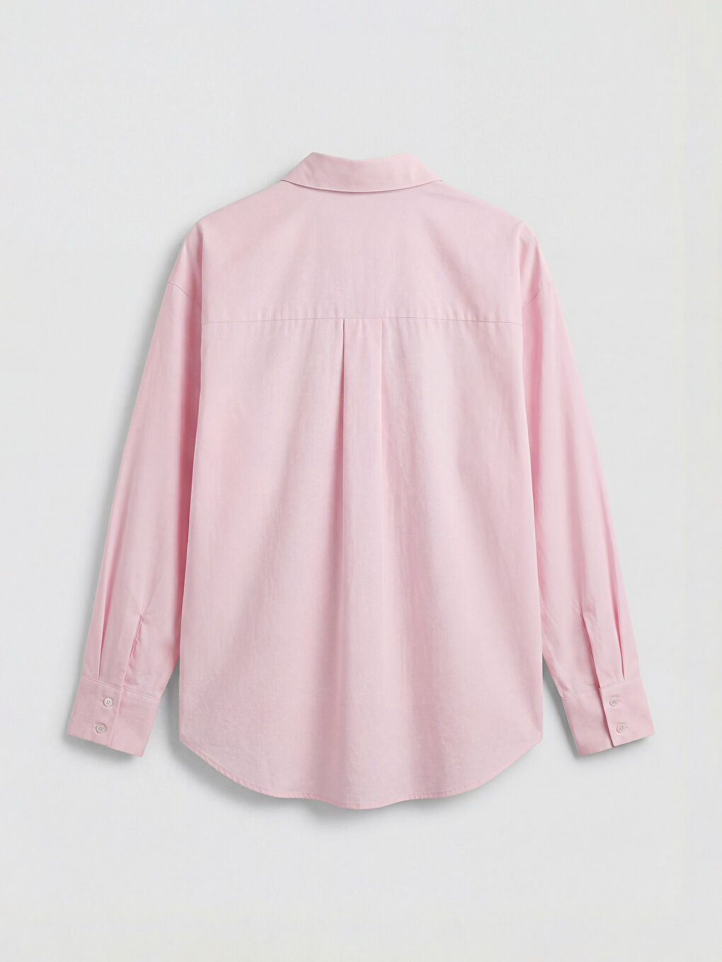 Pembe Poplin Kadın Gömlek-1