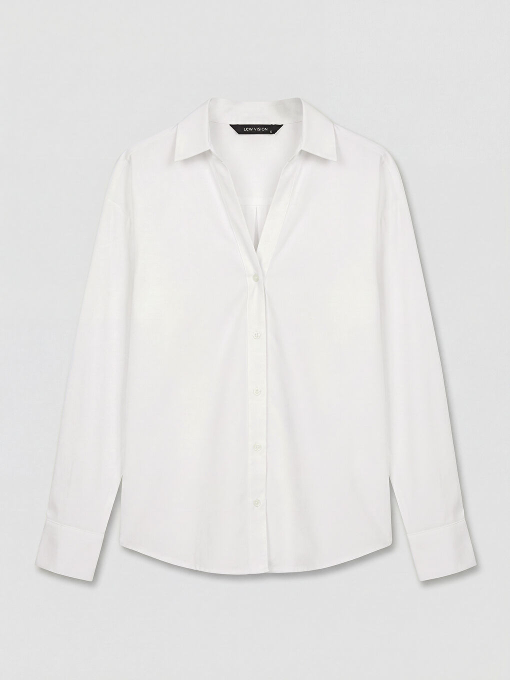 Ekru Poplin Kadın Gömlek-3