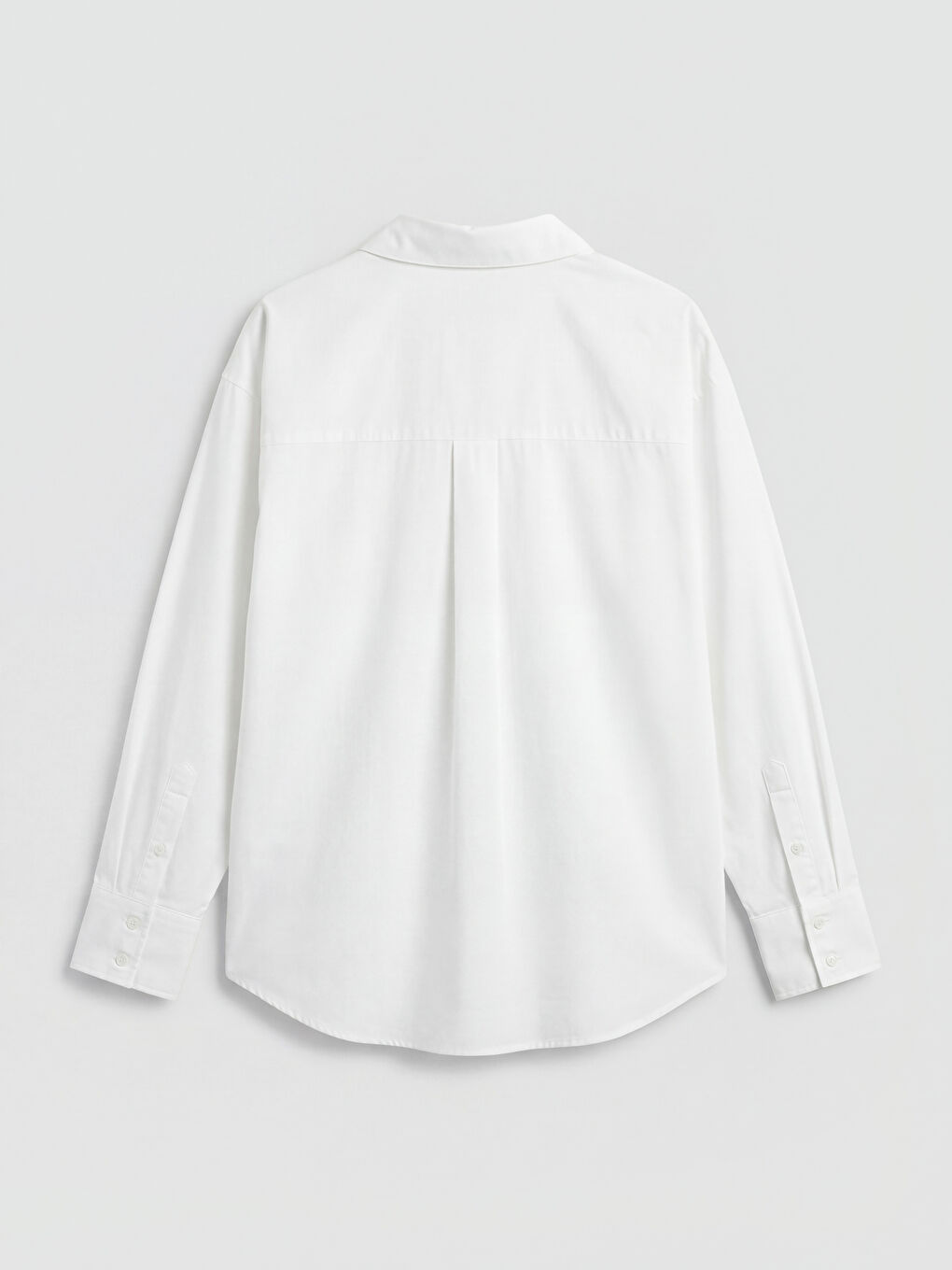 Ekru Poplin Kadın Gömlek-4