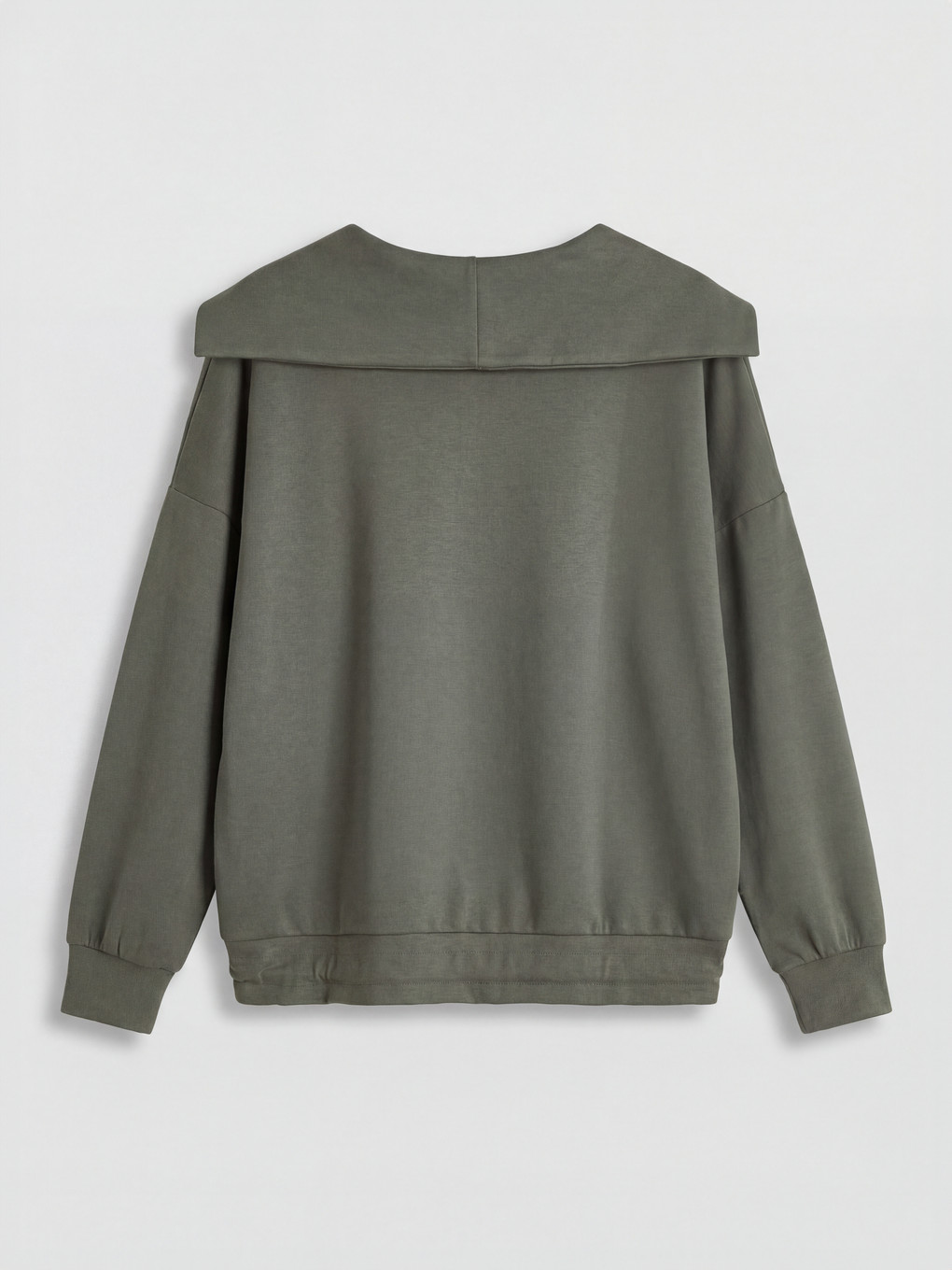 Polo Neck Oversize Women's Sweatshirt-5