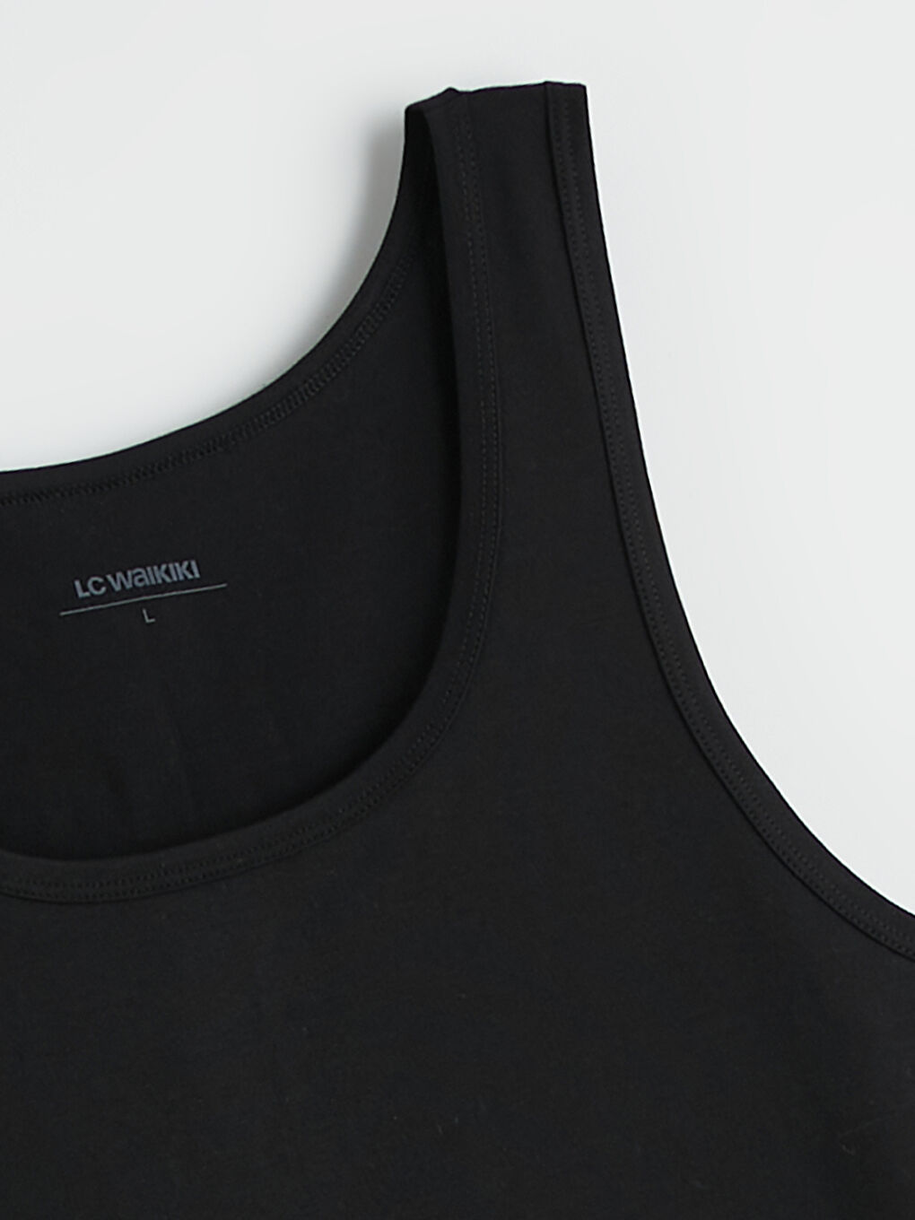 Siyah U Yaka Penye Erkek Atlet 2'li-9