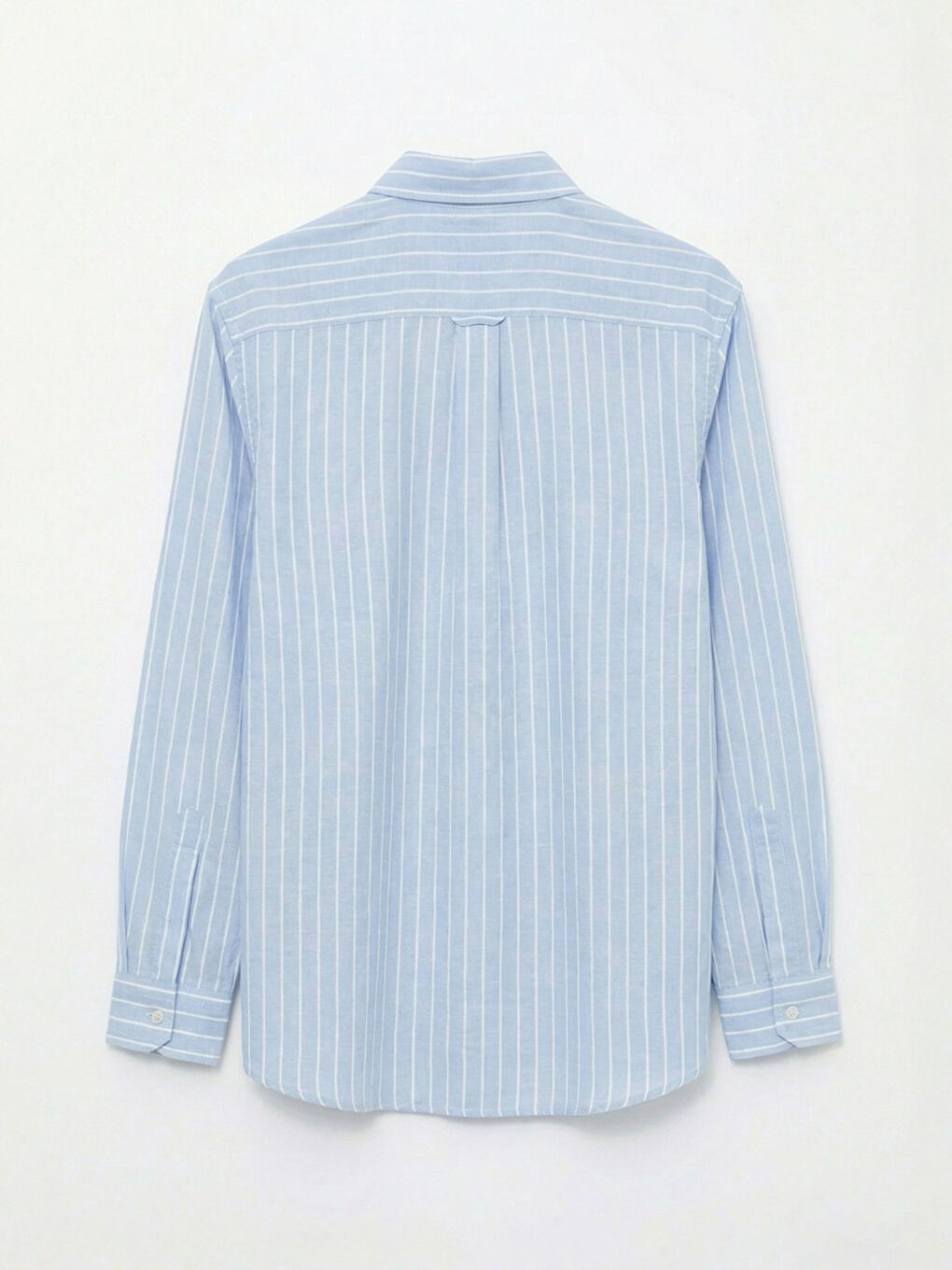 Mavi Regular Fit Çizgili Oxford Erkek Gömlek-1