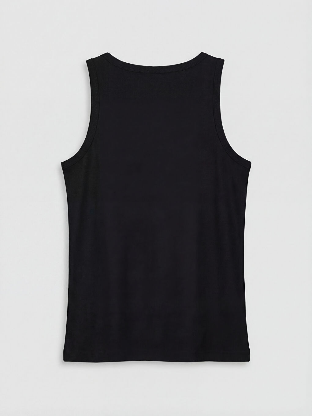 Siyah Bisiklet Yaka Erkek Çocuk Atlet-1