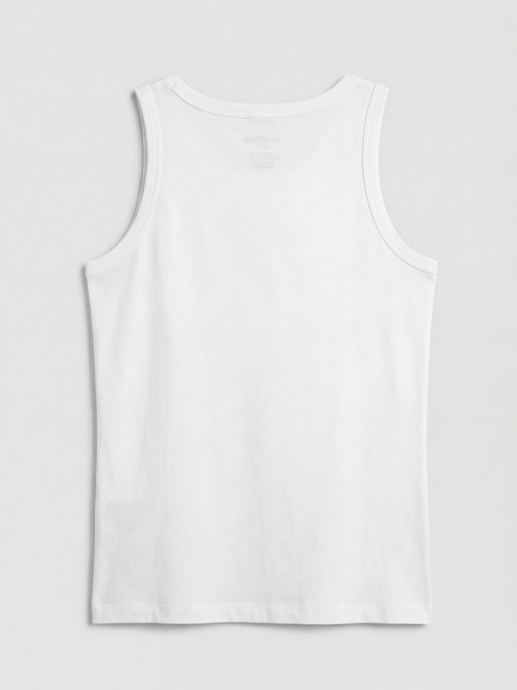 Beyaz Bisiklet Yaka Erkek Çocuk Atlet-1