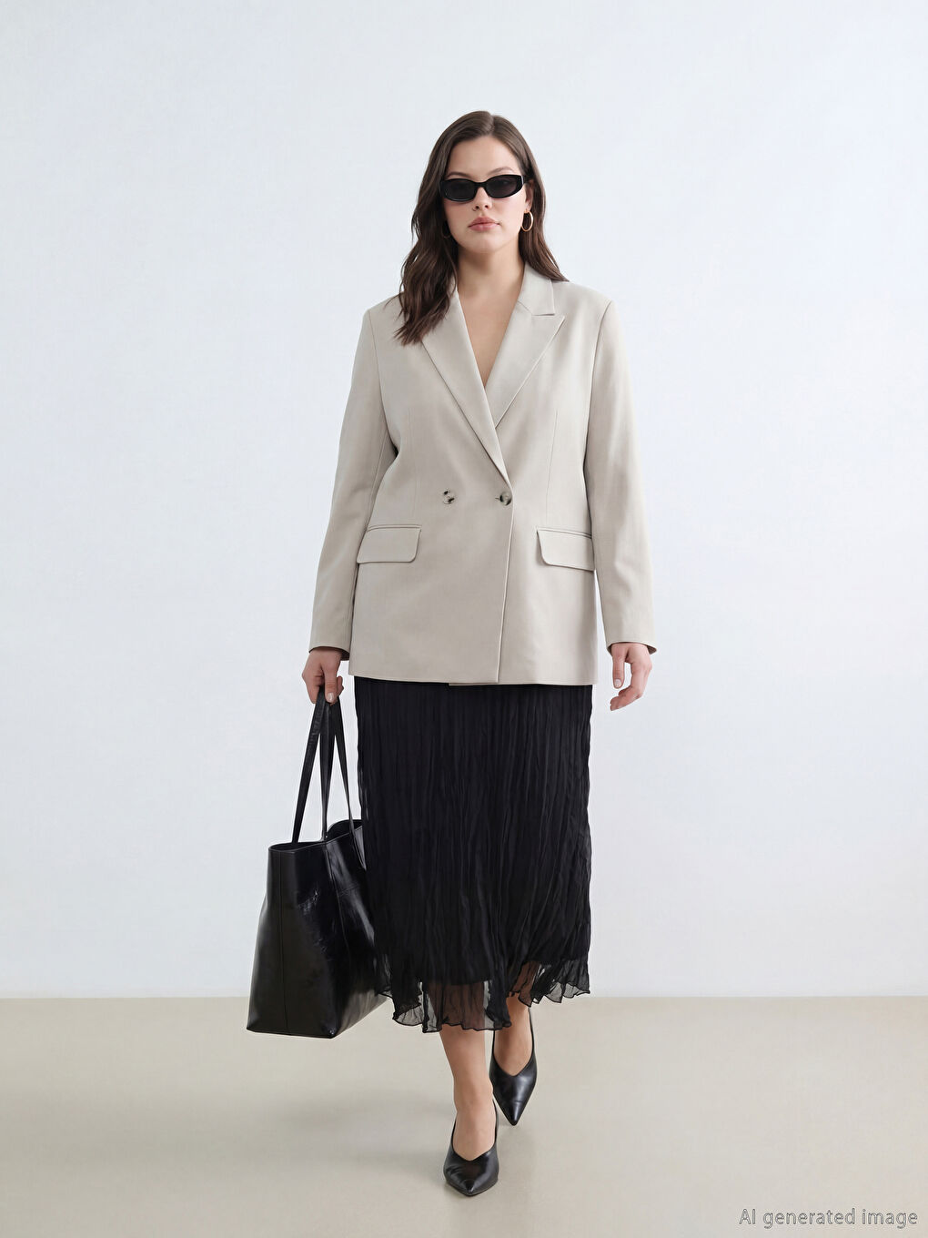 Siyah Beli Lastikli Şifon Etek-1