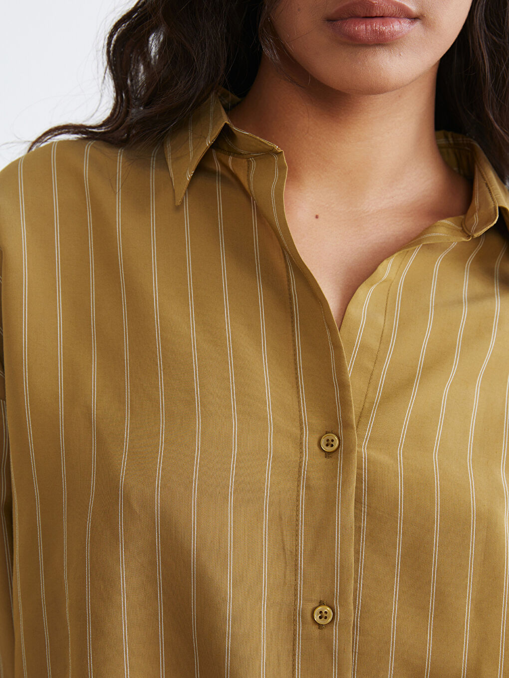Striped Oversize Women's Shirt-2