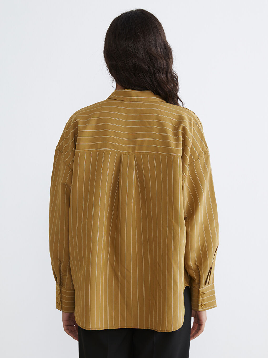 Striped Oversize Women's Shirt-3