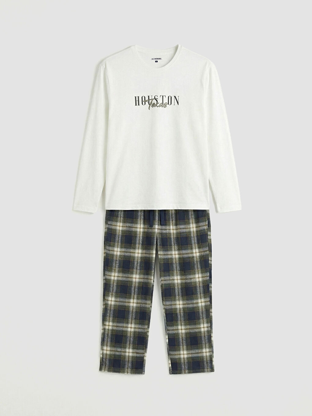 Regular Fit Plaid Men's Pyjama Set-4