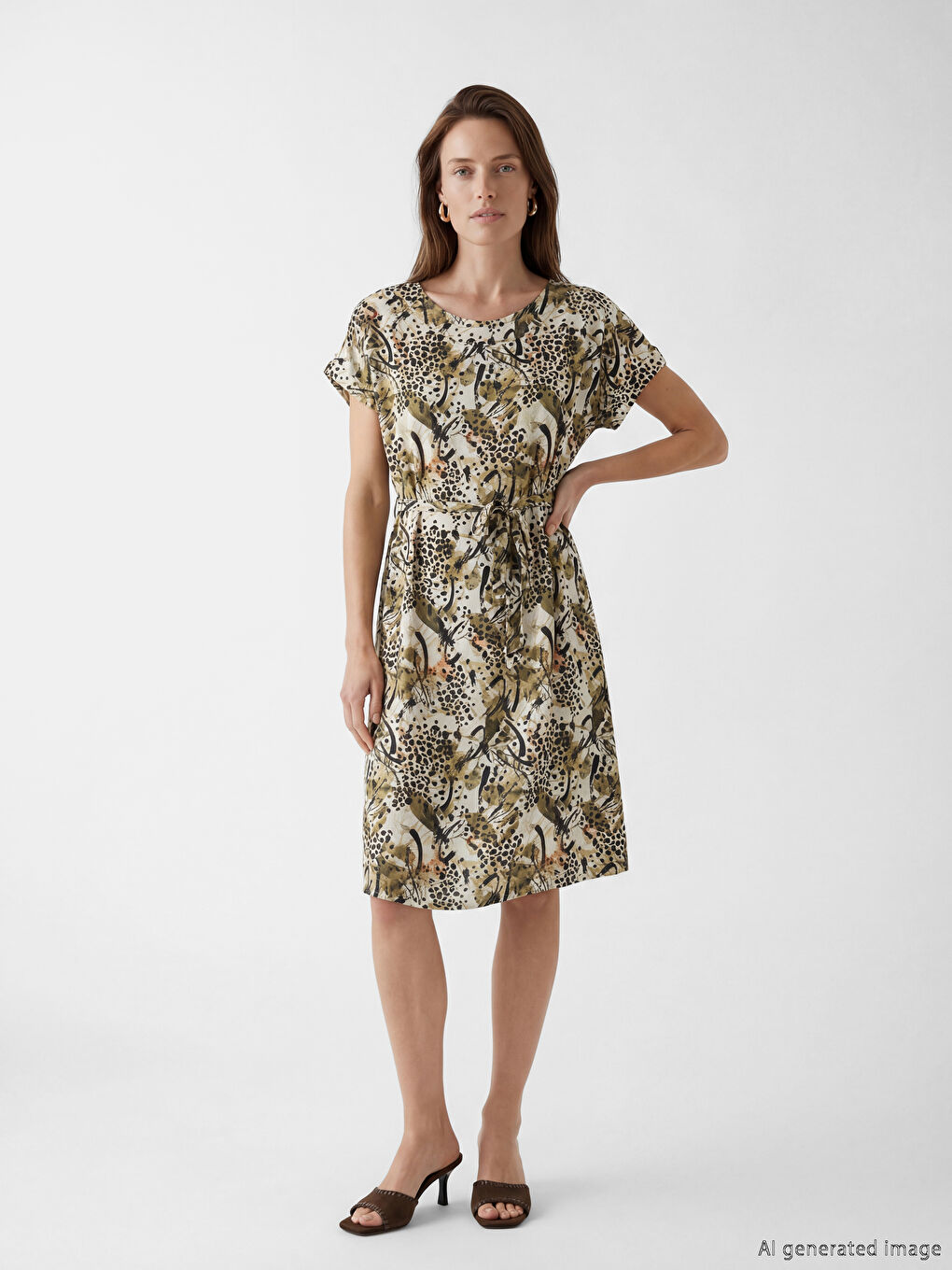 فستان اخضر نساء-1