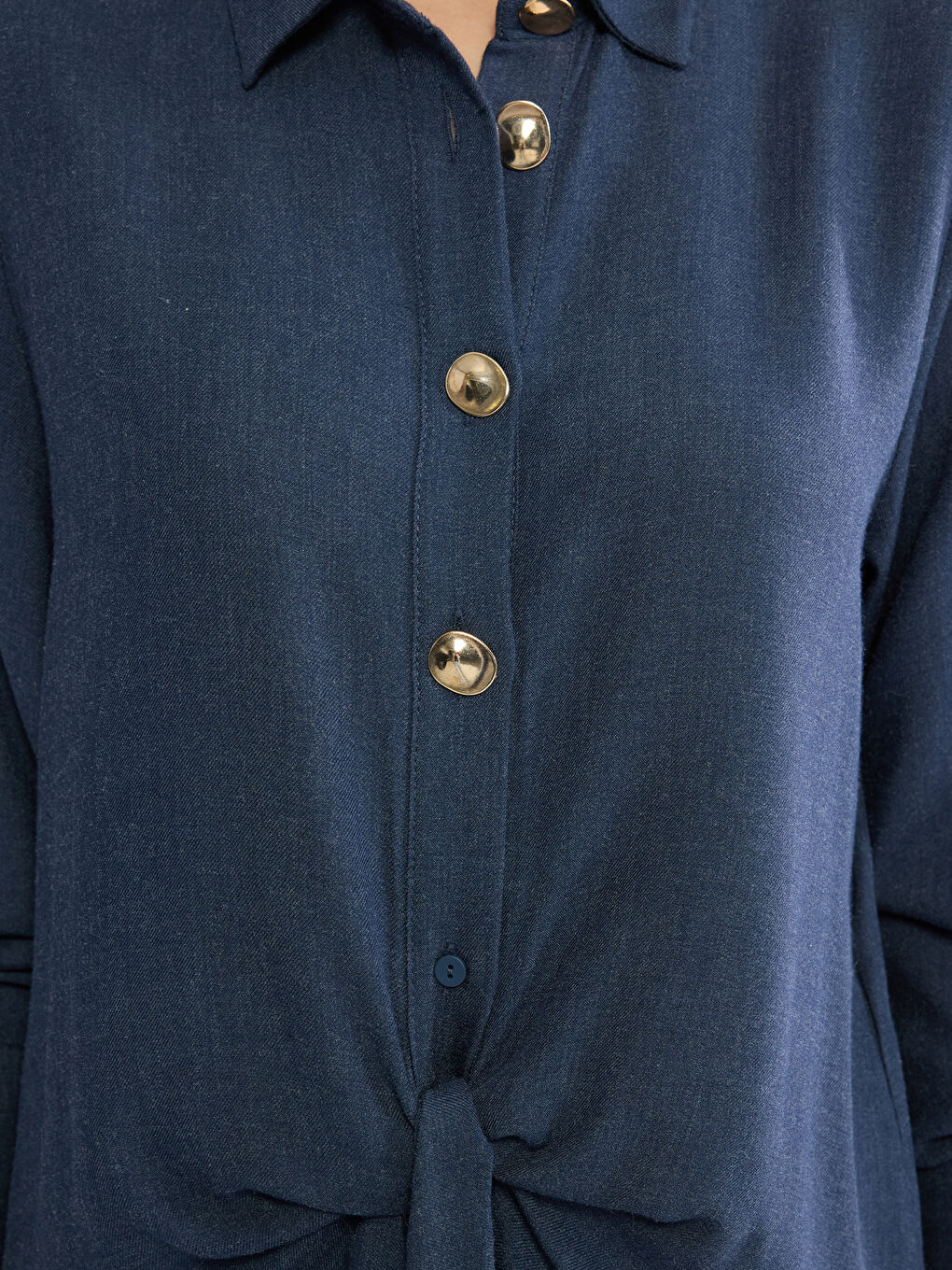 Women's Tie-Front Shirt-2