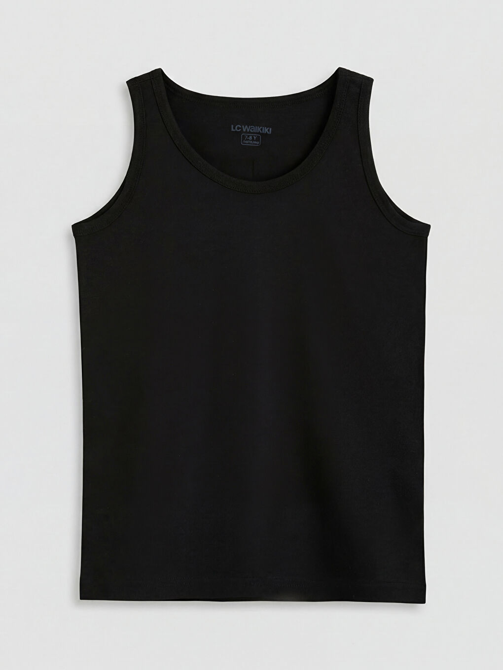 Siyah Bisiklet Yaka Erkek Çocuk Atlet 2'li-1