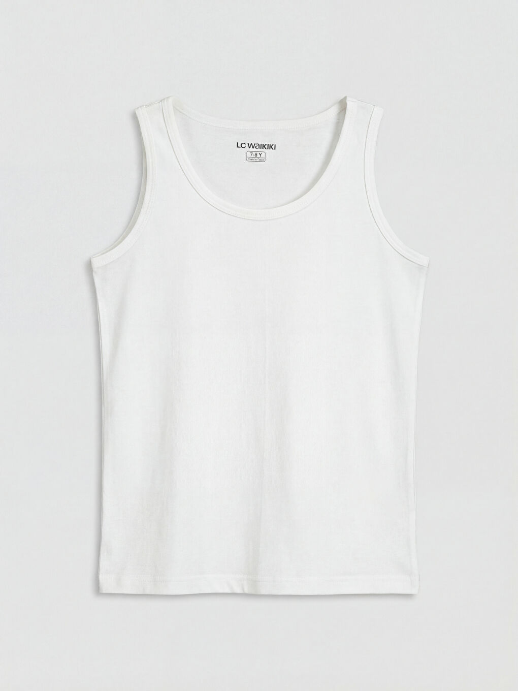 Ekru Bisiklet Yaka Erkek Çocuk Atlet 2'li-2