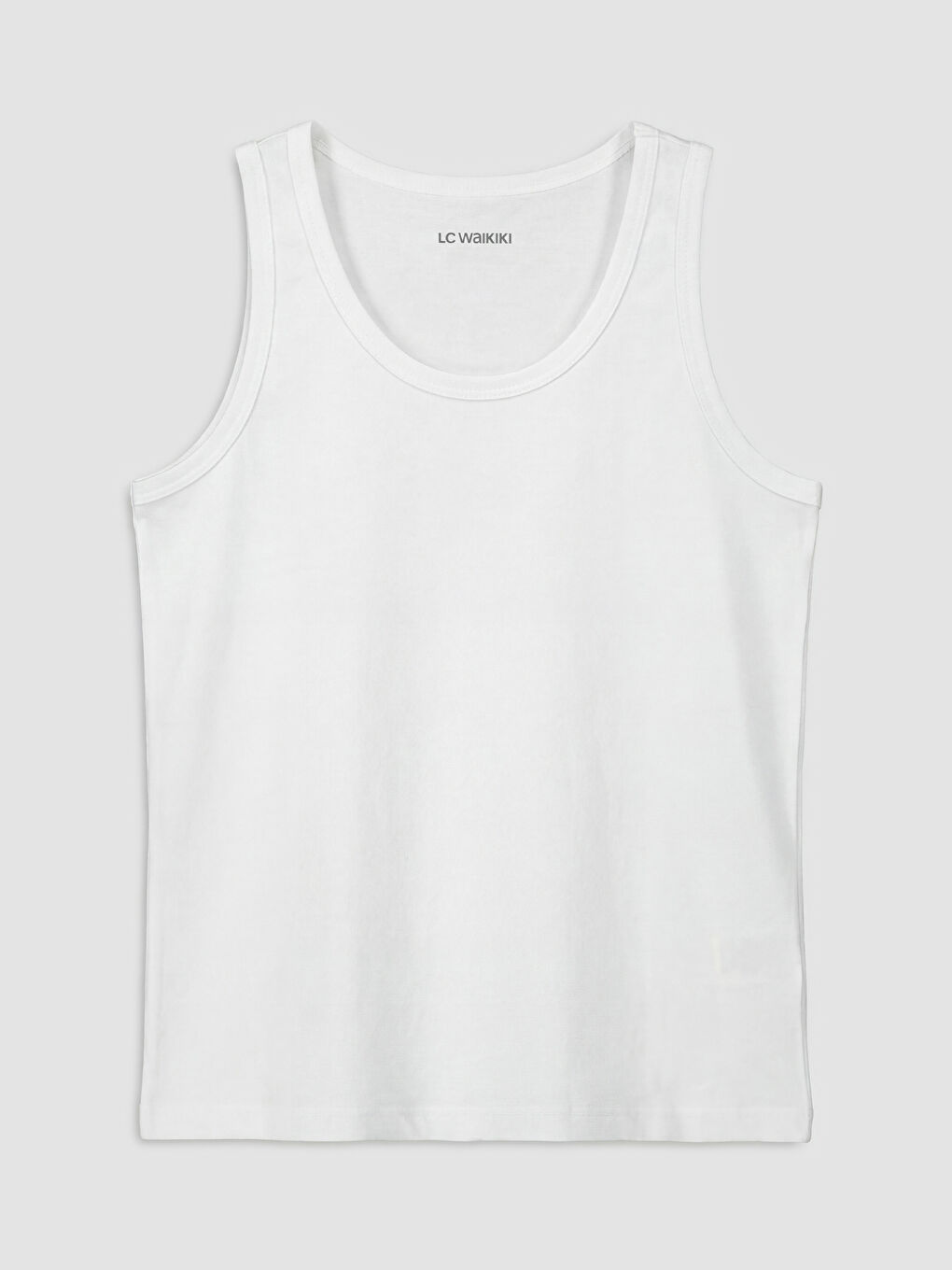 Beyaz Bisiklet Yaka Erkek Çocuk Atlet 2'li-3