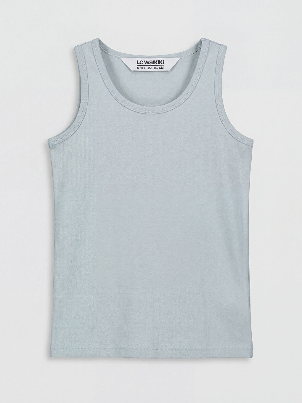 Gri Bisiklet Yaka Erkek Çocuk Atlet 2'li-3