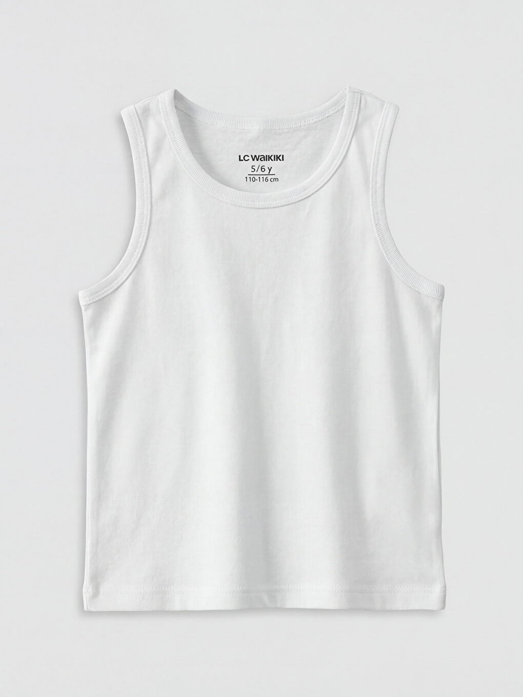 Beyaz Bisiklet Yaka Erkek Çocuk Atlet