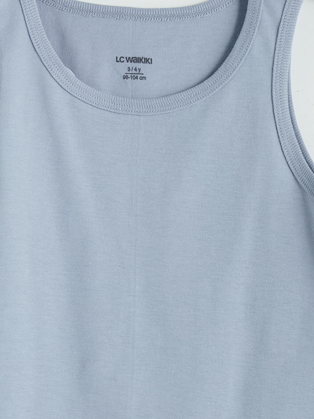 Mavi Bisiklet Yaka Erkek Çocuk Atlet-2