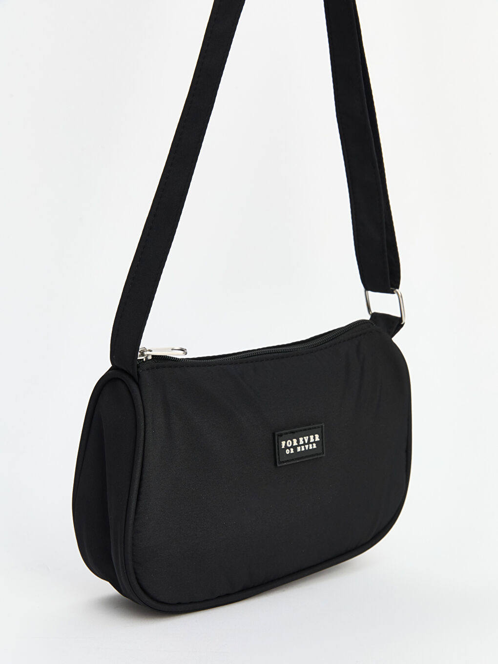 Siyah Deri Görünümlü Kız Çocuk Omuz Çantası-1