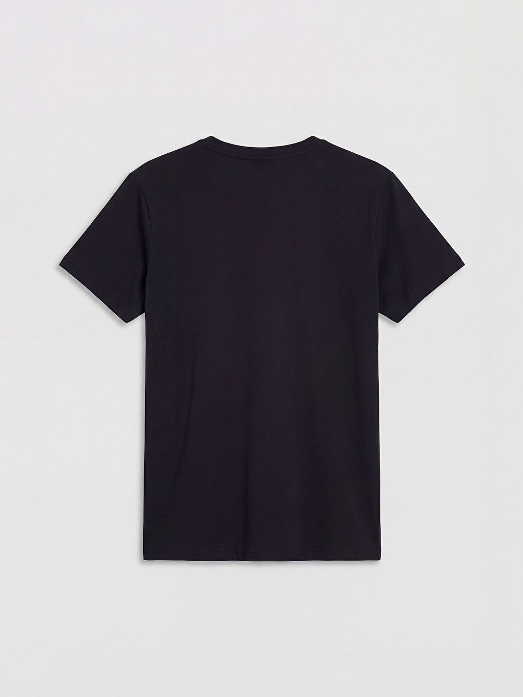 Siyah Bisiklet Yaka Kısa Kollu Erkek Atlet-5