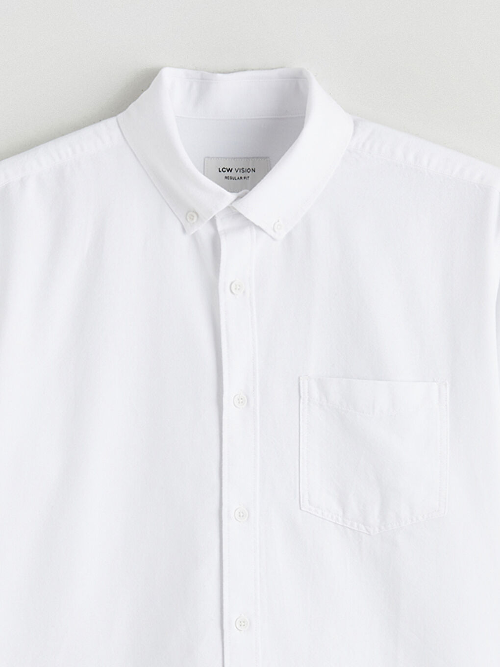 Ekru Regular Fit Oxford Erkek Gömlek-1