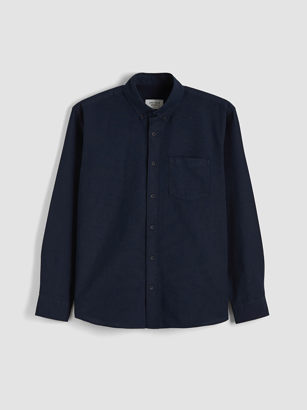Lacivert Regular Fit Oxford Erkek Gömlek-4