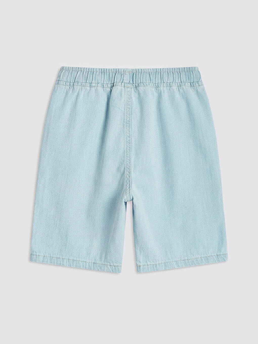 İndigo Beli Lastikli Erkek Çocuk Jean Şort-1